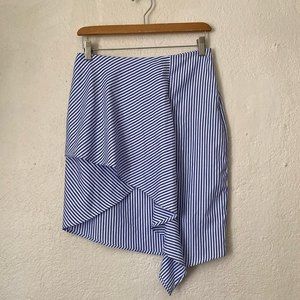 J.O.A Los Angeles Blue Asymmetrical Skirt